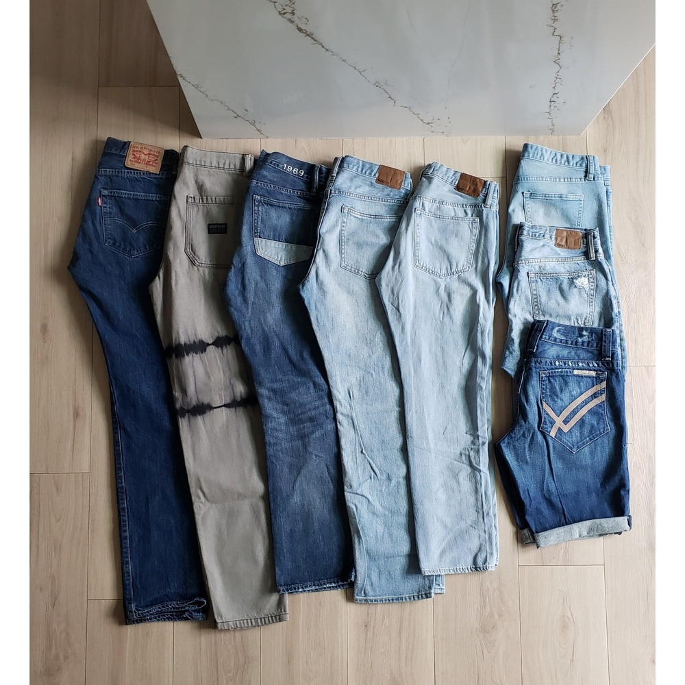 Mens Jeans Bundle Size 30 Levis 501 Gap Denim Shorts Lot 7Pc